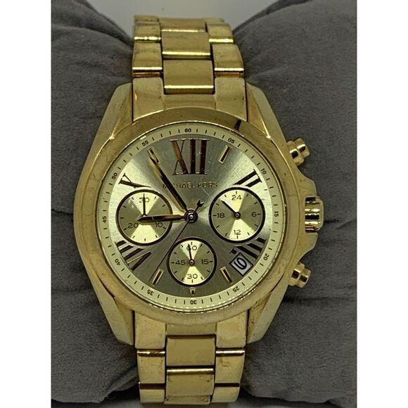 Michael Kors MK5798 Women's Stainless Steel Analog Champagne Dial Watch GE331 - Picture 1 of 11